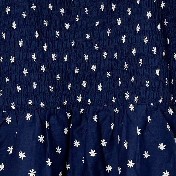 Ava & Viv Women's Plus Size Navy Daisy Smocked Peplum Tank Top Size 2X - Picture 6 of 7